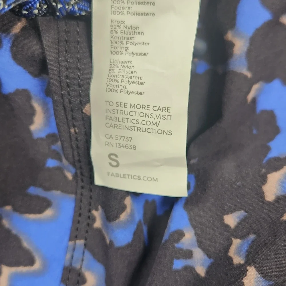 Fabletics Shorts Men Small Black Blue The Swim Trunk Lined Beach Swim Active NEW